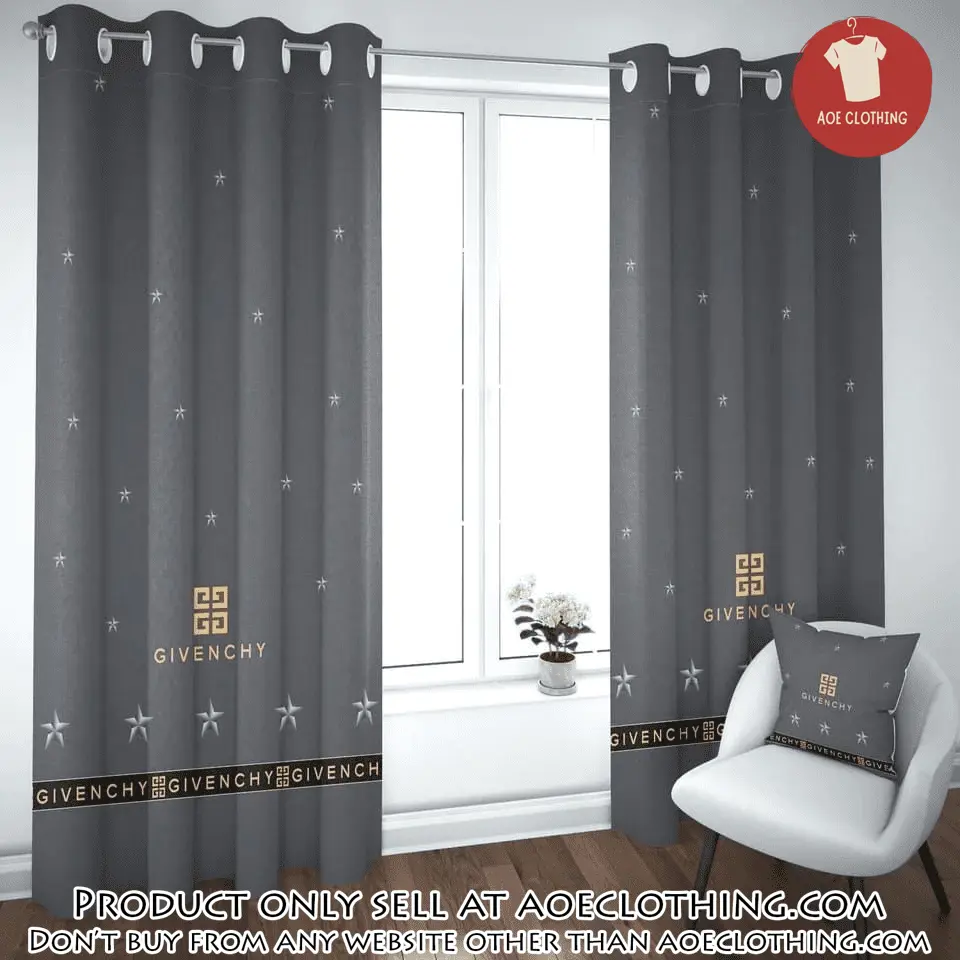 Givenchy star pattern premium window curtains hot  luxury curtain wc084 aoe1949542